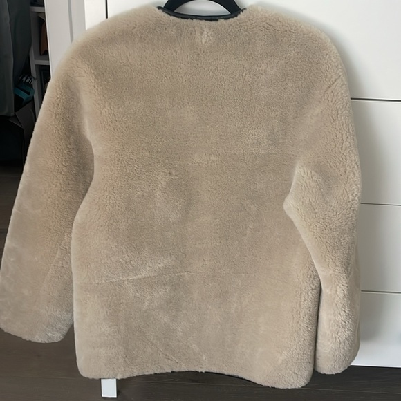 Mango Fur-effect coat with appliqués - Picture 3 of 8